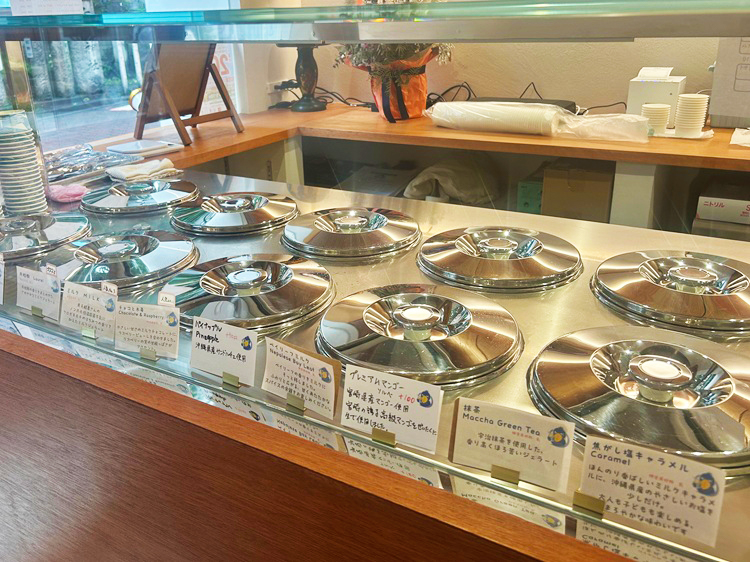 「BECCO Gelato＆Coffee」ジェラートケース