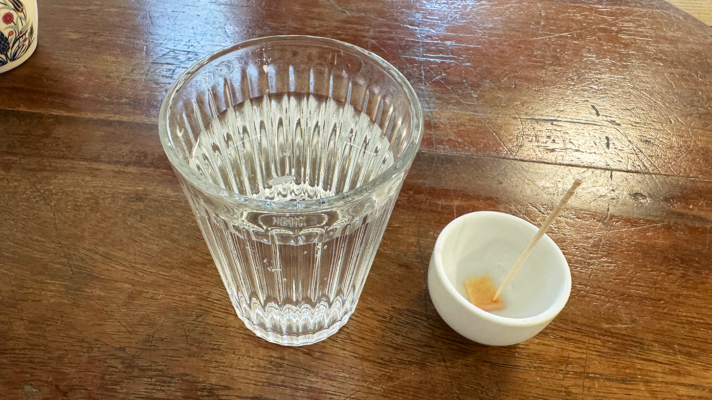 「あたりまえ食堂」食前のショウガ