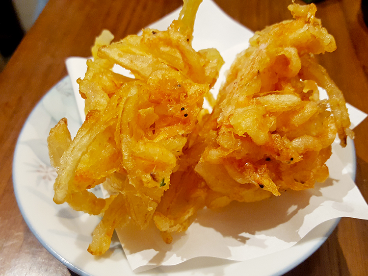 高円寺 うどん酒場 でべその天ぷら