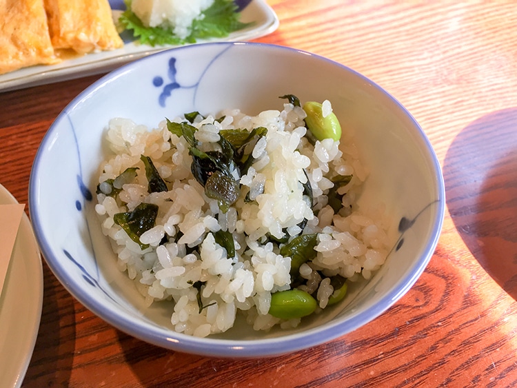 「阿佐ヶ谷 やの志ん」わかめごはん