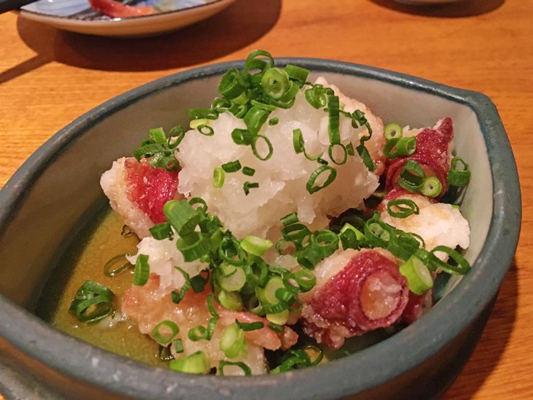 魚秀のタコ唐揚げポン酢