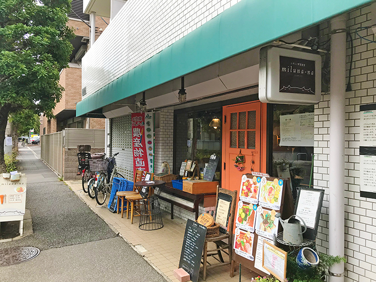 ムサシノ野菜食堂miluna-naの外観