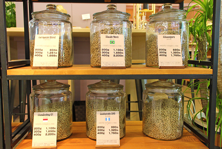 nomuno coffee & wine libraryのコーヒー豆