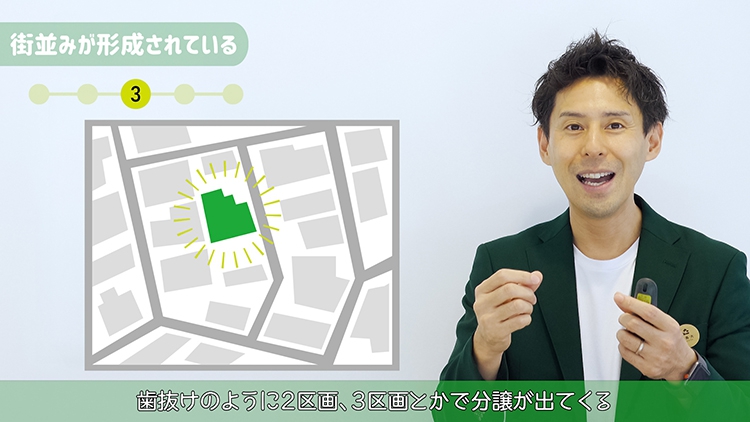 町並みが形成されているエリア