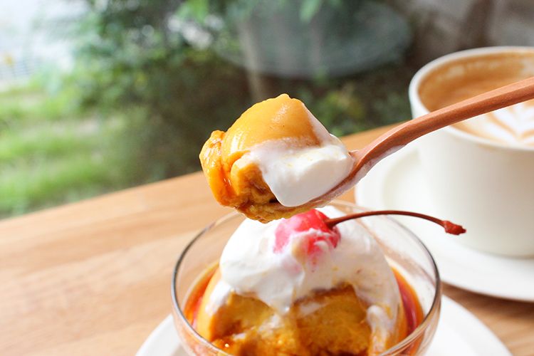 「Cafe*33」のカボチャプリン