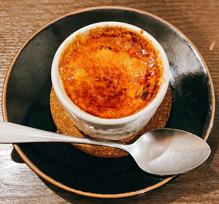 カフェブラッスリー ポルテボヌールのクリームブリュレ
