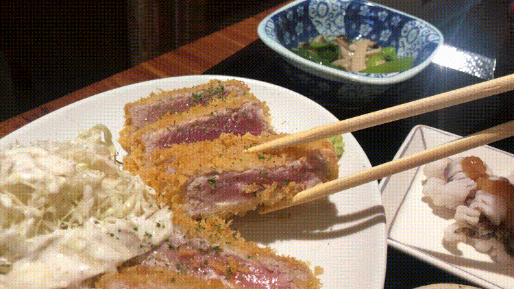 食堂のおばんざいランチ マグロのレアカツ