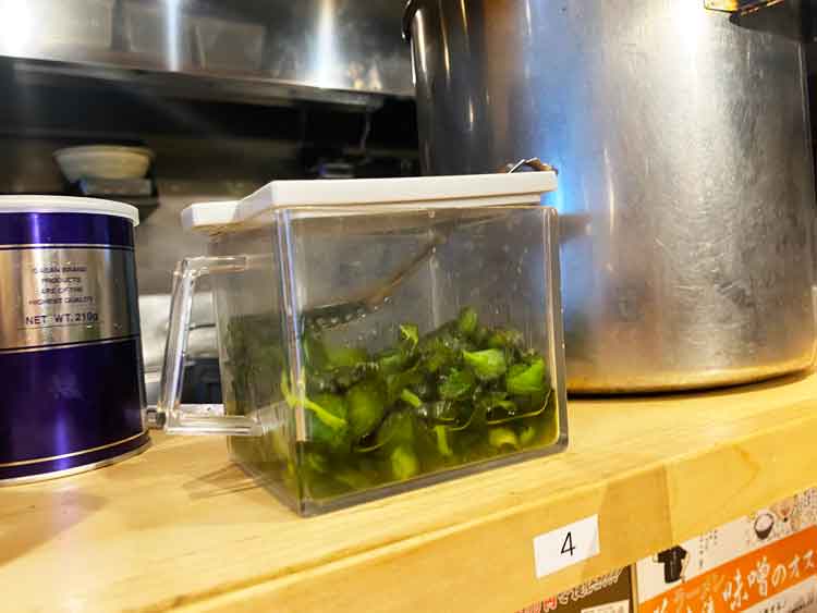 「花木流味噌 三鷹店」のきゅうりの漬物