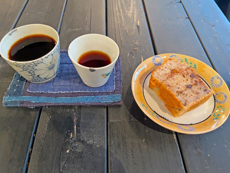 珈琲 笠間のコーヒーとケーキ
