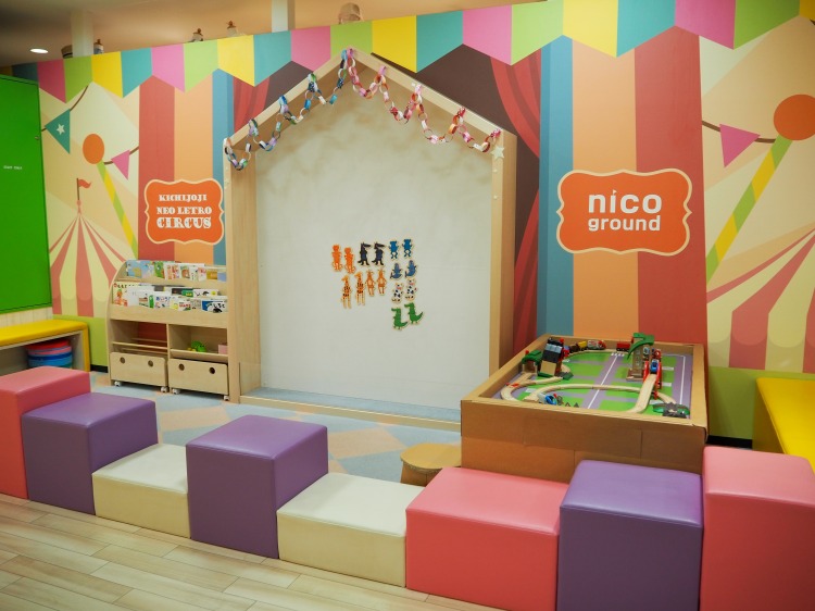 NICOPA&nico ground 吉祥寺店の柔らかマットのコーナー