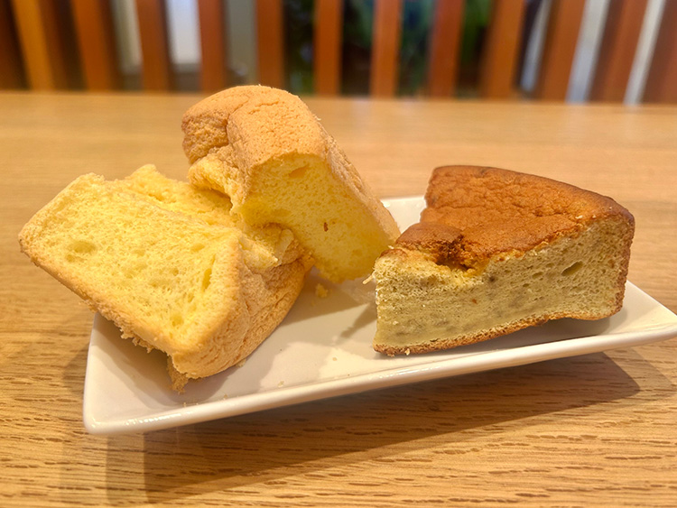 「fuu.」のシフォンケーキとバナナケーキ
