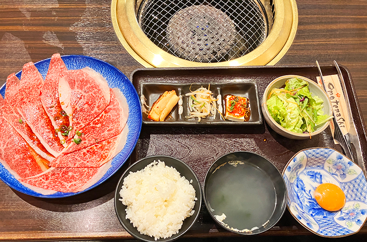 「焼肉 道盛」和牛焼きしゃぶ定食