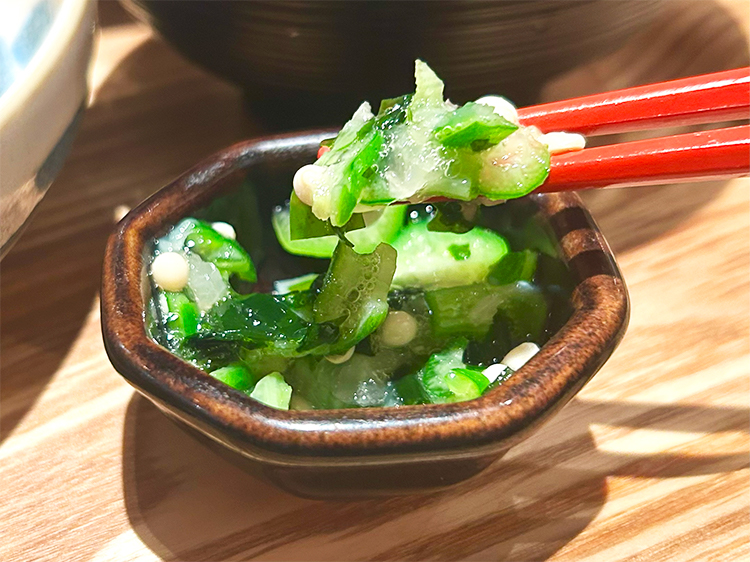 「荻窪 もがめ食堂」オクラの小鉢