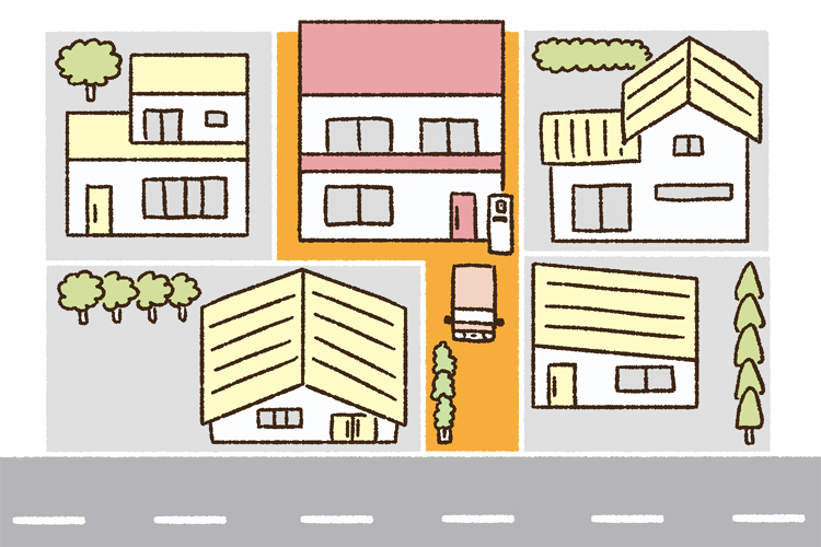 旗竿地(はたざおち)の形状