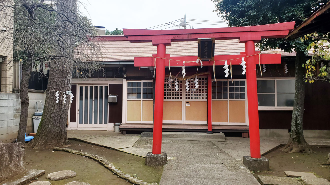 「杓子稲荷神社」の鳥居