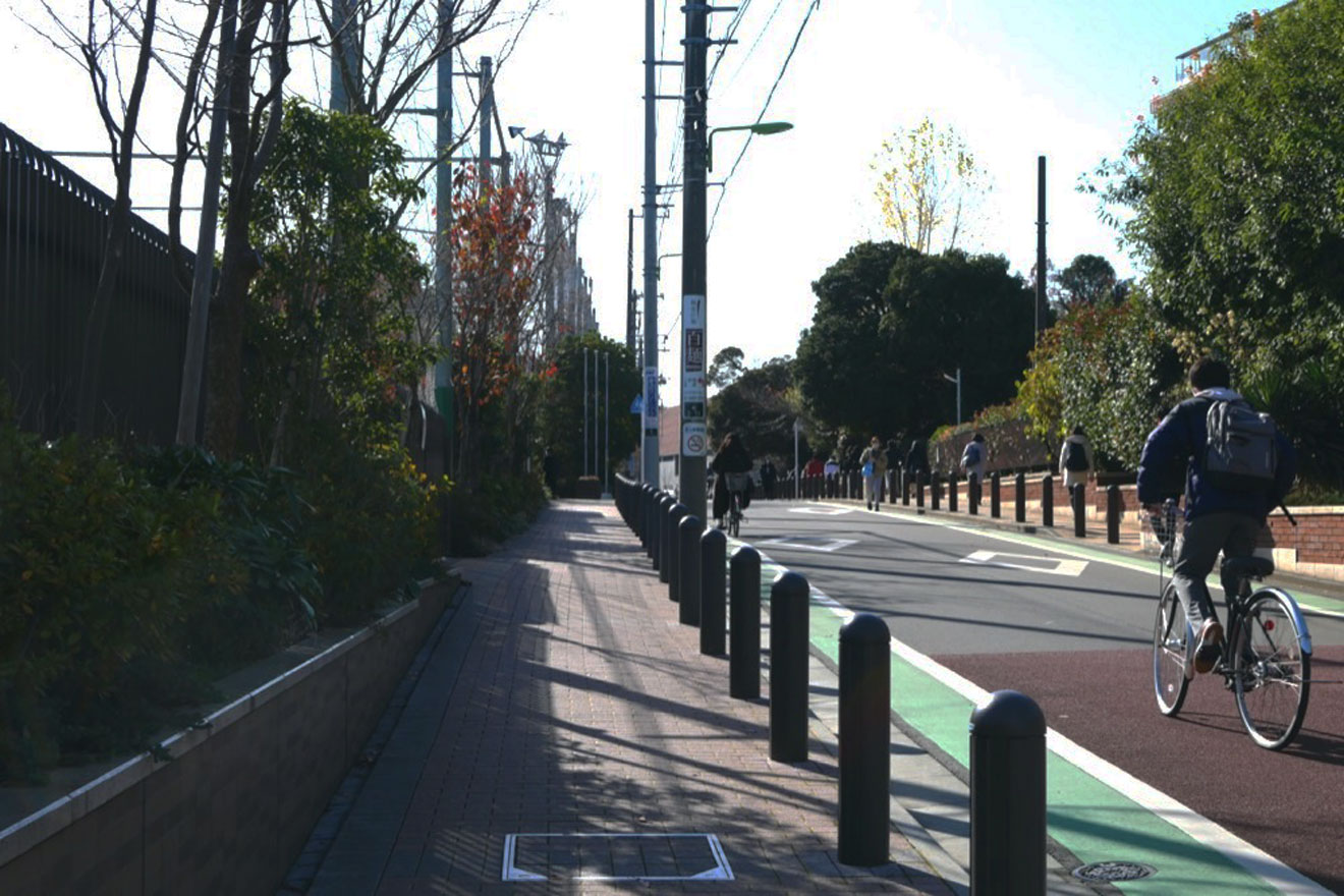 東京農業大学に面している道路