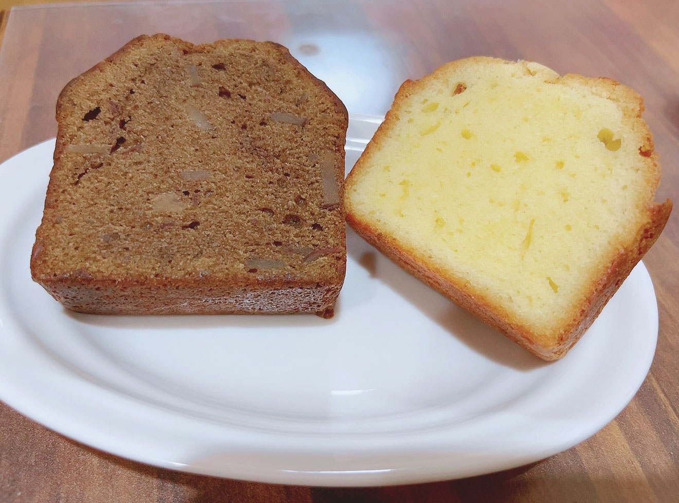 「ほうじ茶と焼き菓子」のプレーンパウンドケーキ、ほうじ茶パウンドケーキ