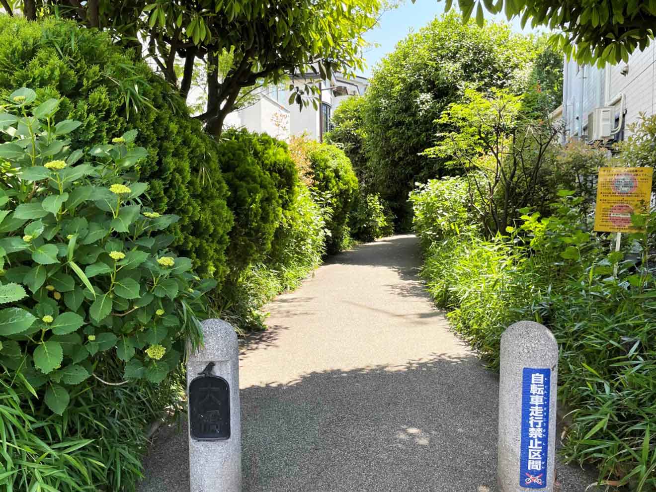 「経堂大橋公園」の入口
