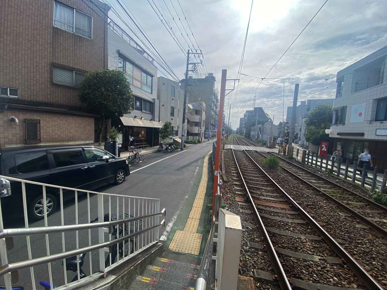 松陰神社前駅からの景色