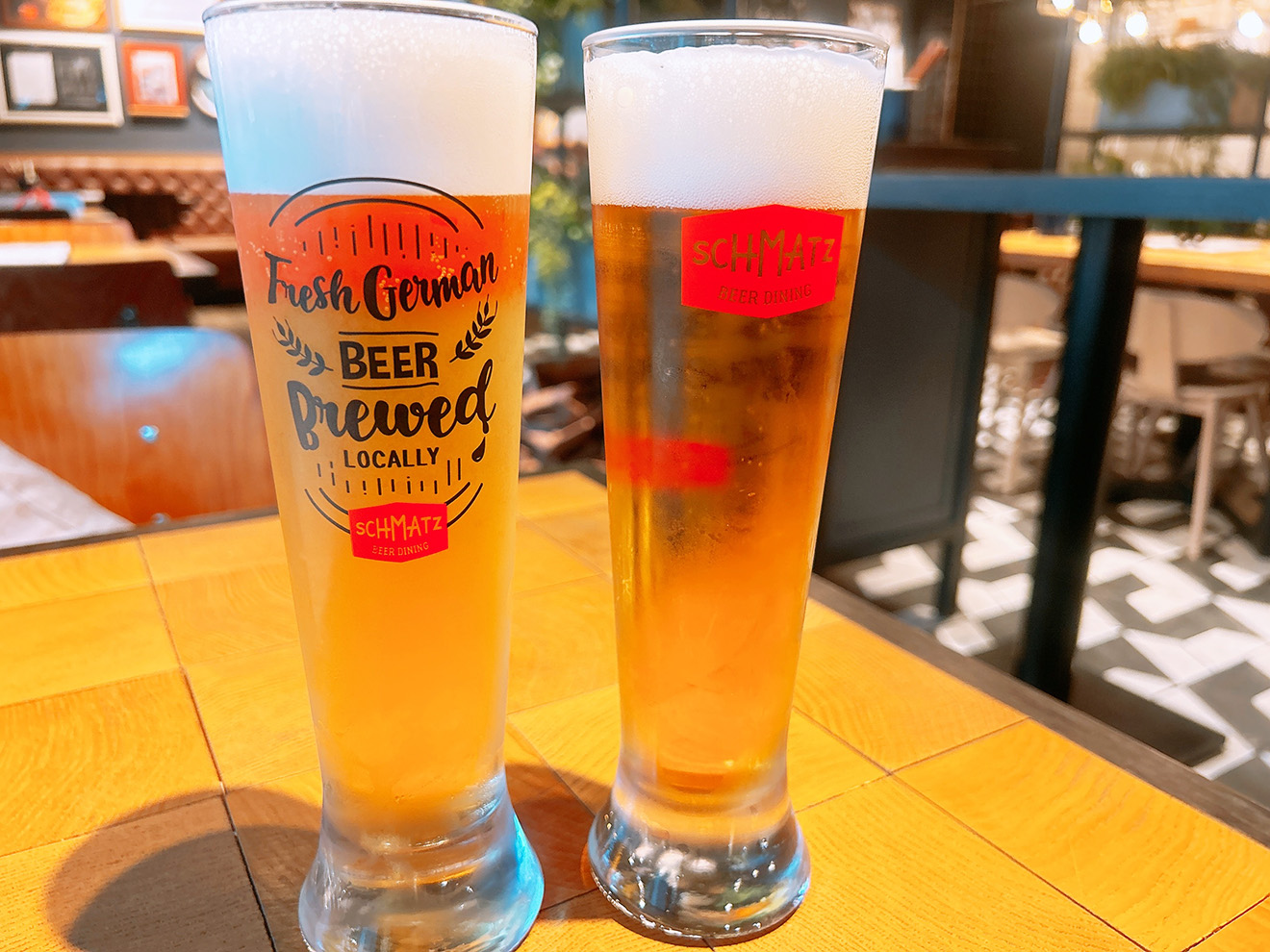 「SCHMATZ Bakery＆Beer 下北沢」のビールとノンアルコールビール