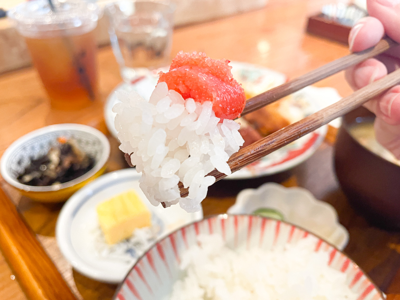 「食堂かど。」の明太子ご飯