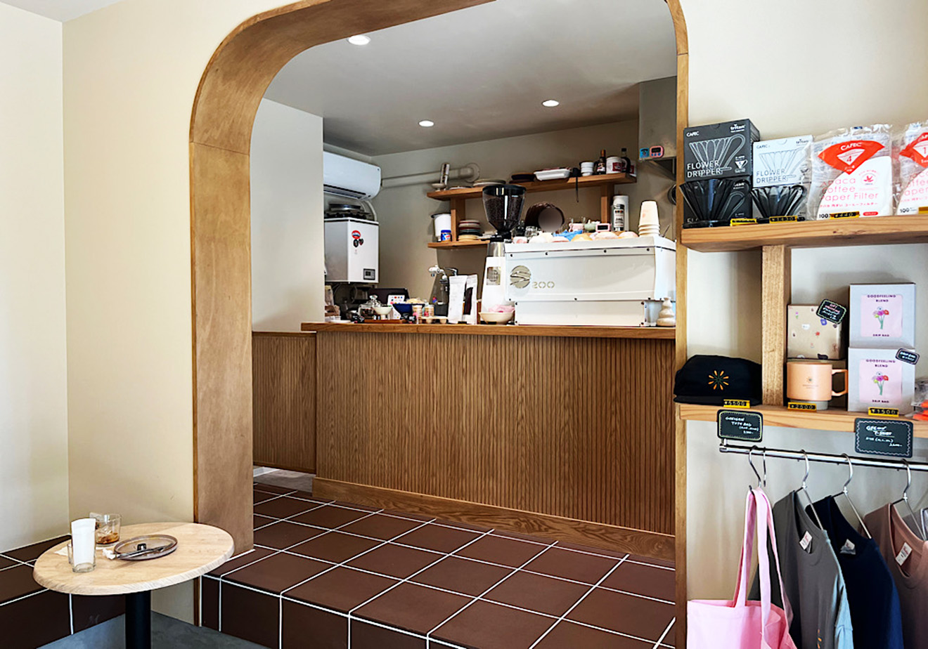 「GOODFEELING COFFEE」の店内