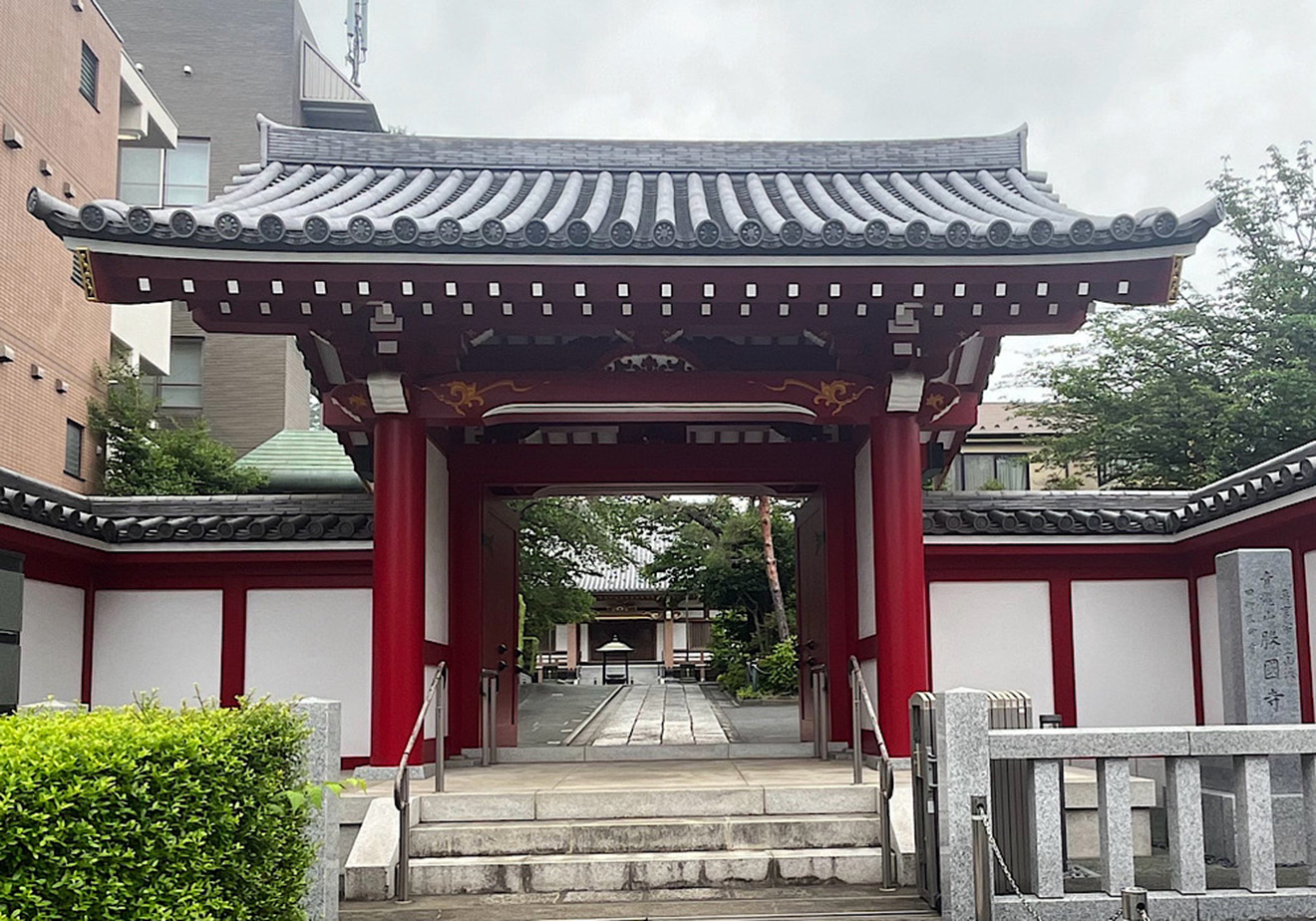 「青龍山 勝国寺」の門