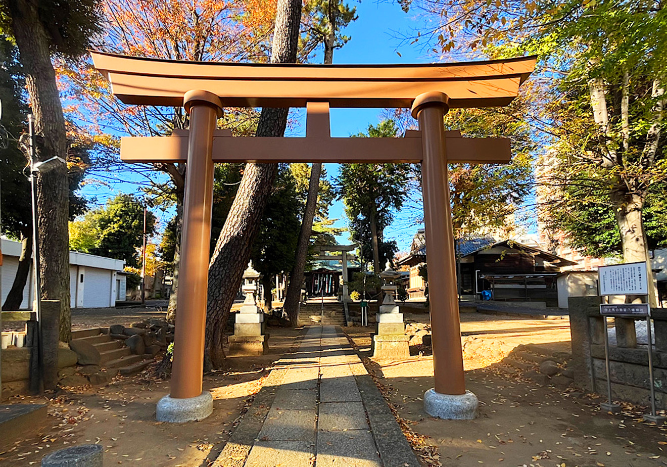 「駒留八幡神社」一ノ鳥居