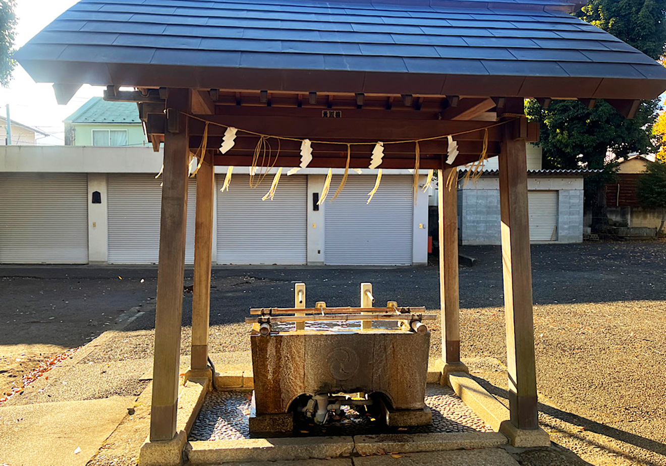 「駒留八幡神社」手水舎