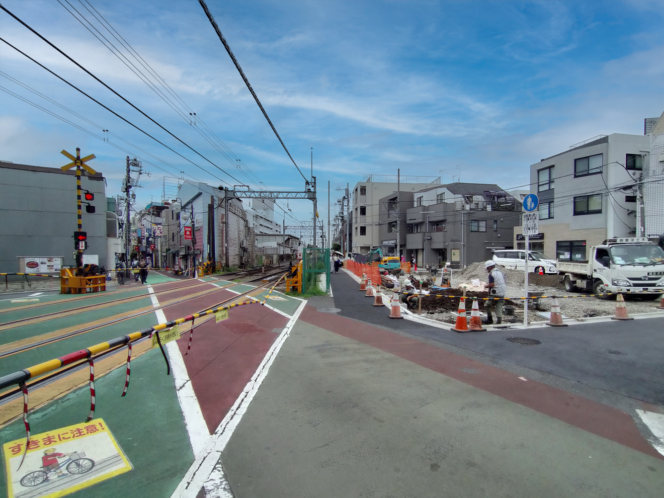 下高井戸駅前の工事