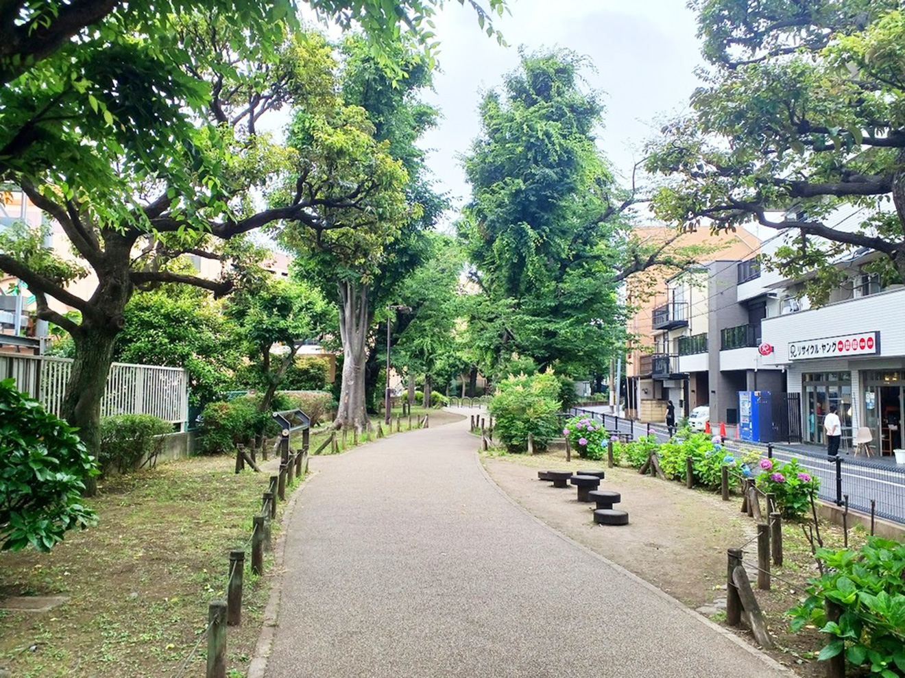 「烏山川緑道」遊歩道2