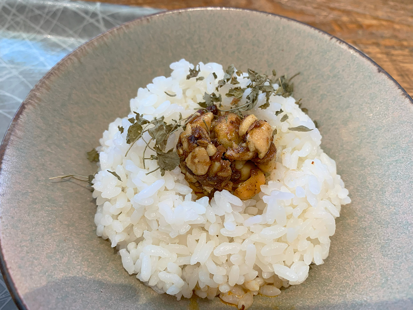 「スパイスラーメン 点と線. 下北沢店」のカシューナッツご飯