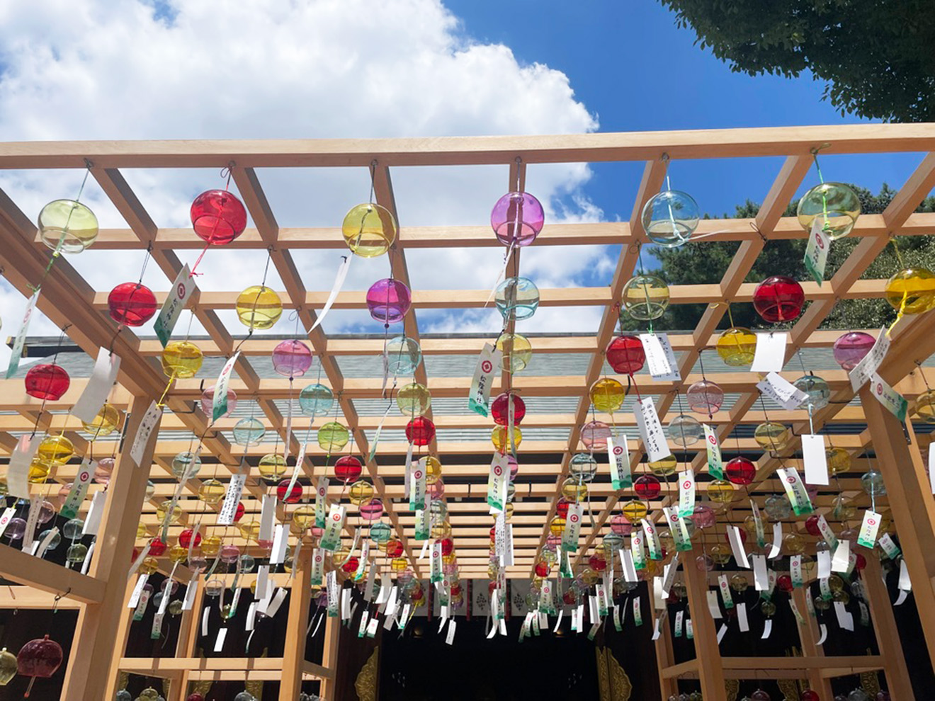 松陰神社の「夏詣」の風鈴