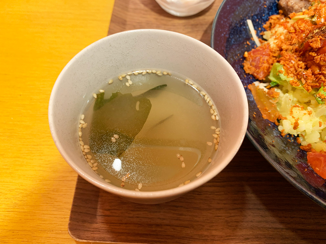 「下北沢タコライス ROUTE39 」のわかめスープ