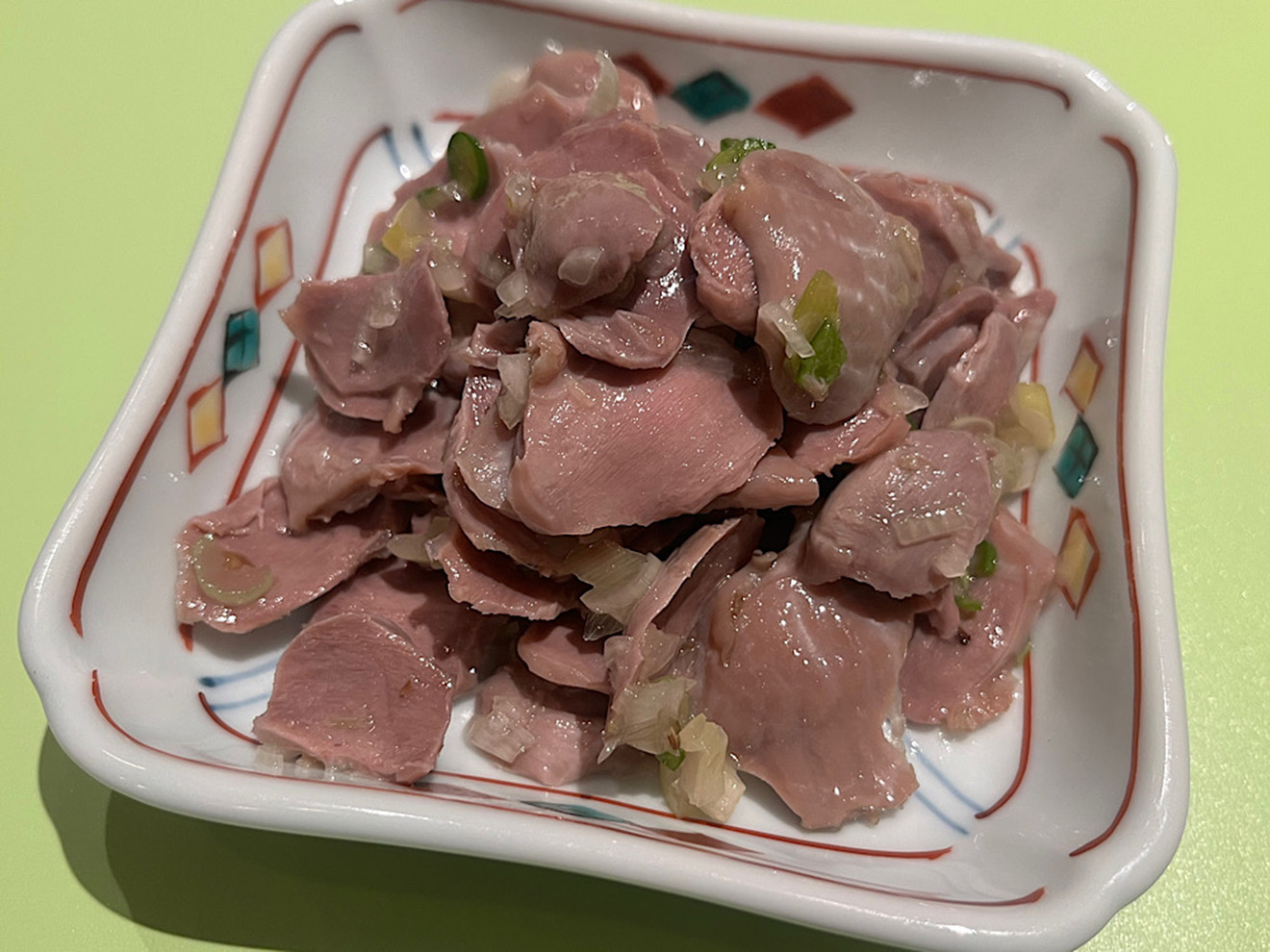 「Sanchar BIRD」の砂肝の青唐辛子和え