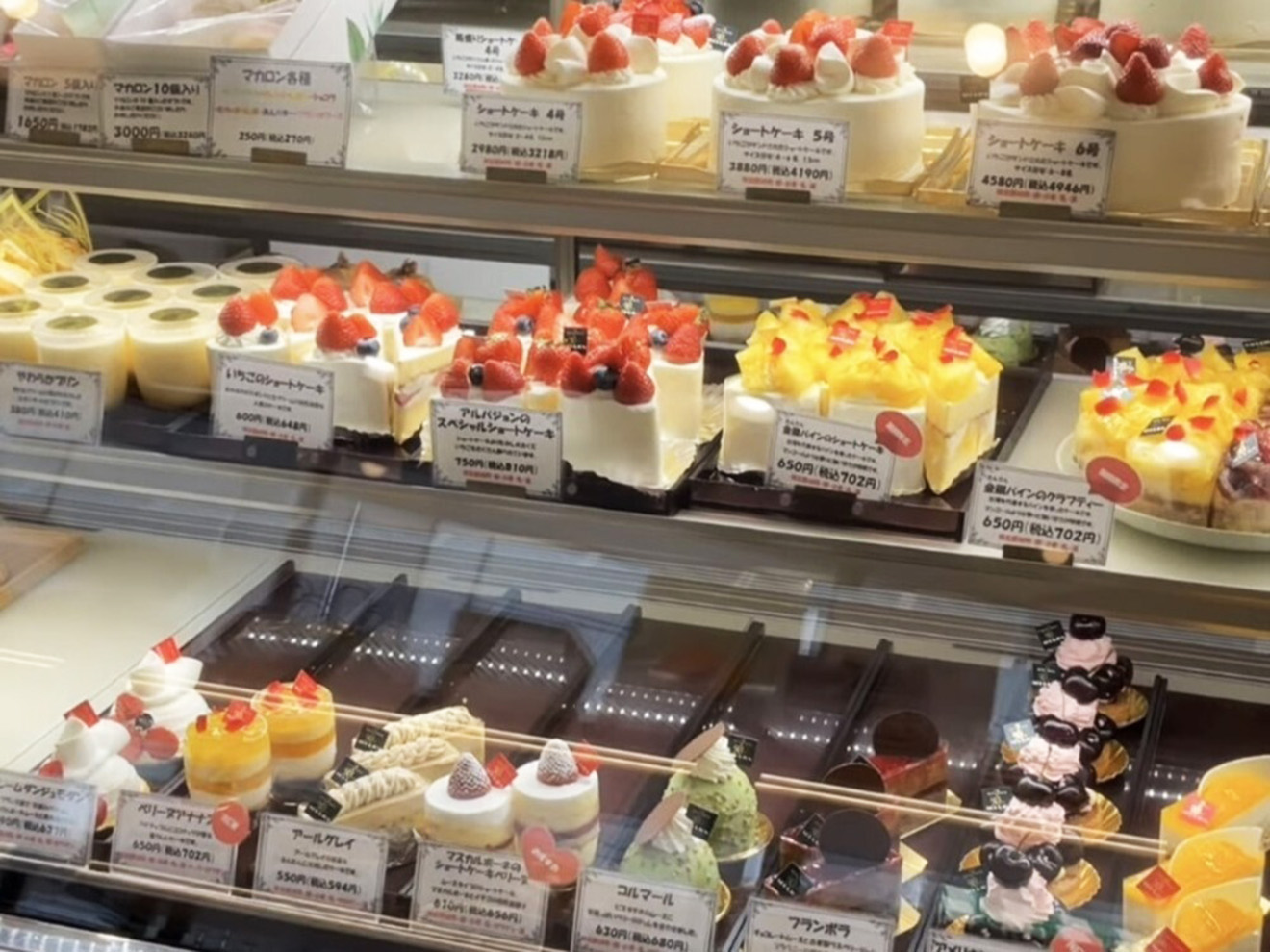 「アルパジョン経堂店」のショーケース