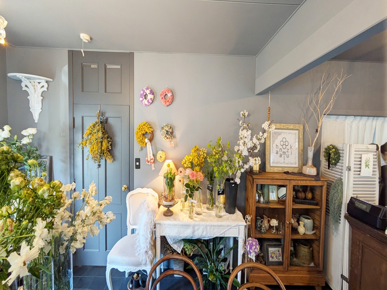 店内の花の様子
