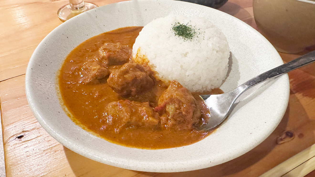 カレーの鶏肉アップ